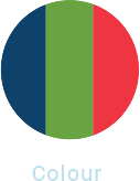 Cirlce with 3 colours, blue, green, red